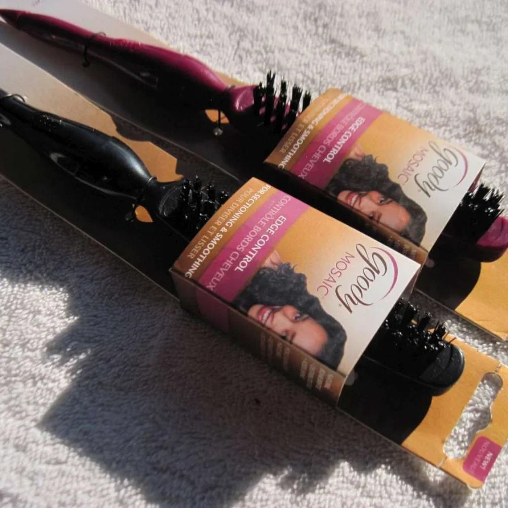 Goody Mosaic Edge Control Sectioning Smoothing Hair Brush Comb Pick Narrow Part